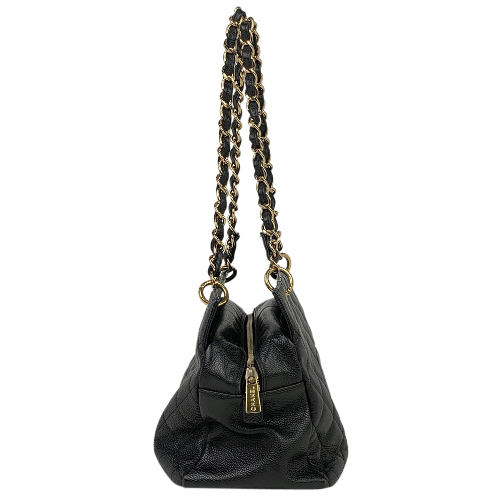 Chanel Timeless Chain Coco Petit Tote Black Mark Bag